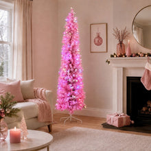 Load image into Gallery viewer, 6ft Candy Floss Pink Slim Tree Christmas Tree - PICK UP ONLY