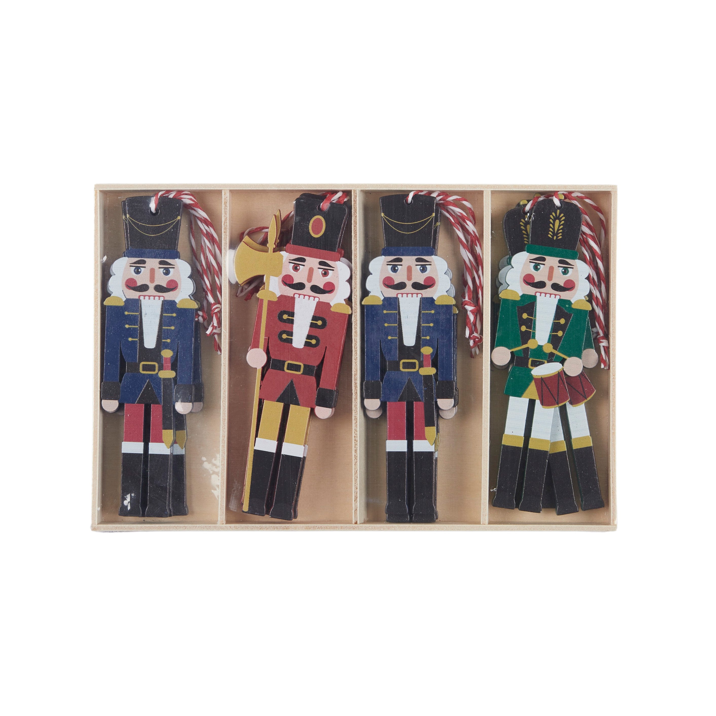 Pack of Wooden Hanging Nutcrackers Under the Mistletoe Shop
