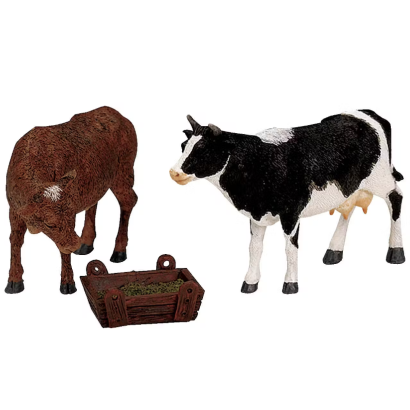 LEMAX 2025 PRE-ORDER Feeding Cow & Bull, Set Of 3