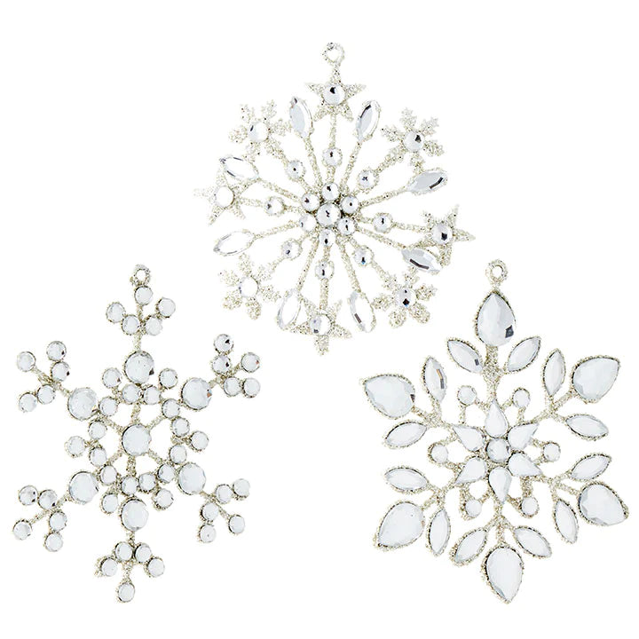 RAZ- Jewel Snowflake Hanging Ornament 4 Assorted