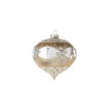 Load image into Gallery viewer, RAZ - Gold Patterned Ornaments- 3 Assorted
