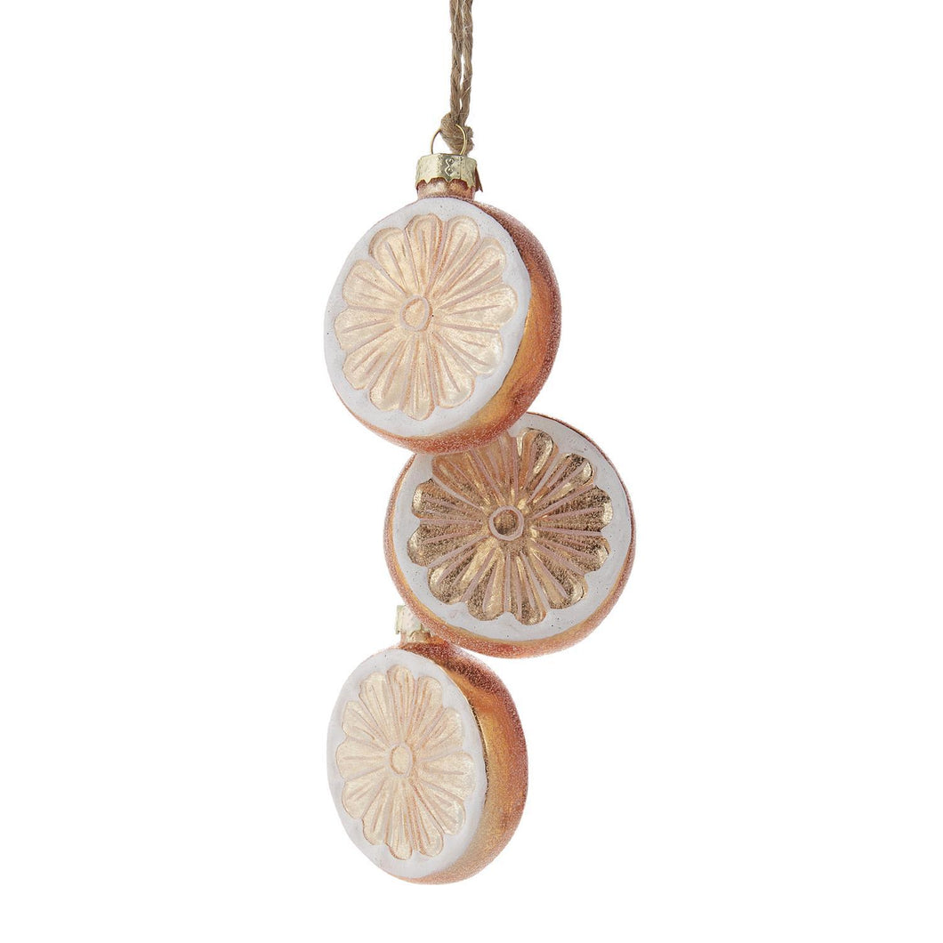 RAZ - Orange Cluster Glass Ornament