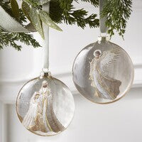 Load image into Gallery viewer, RAZ Angel and Holy Family Hanging Ornament - 2 Assorted
