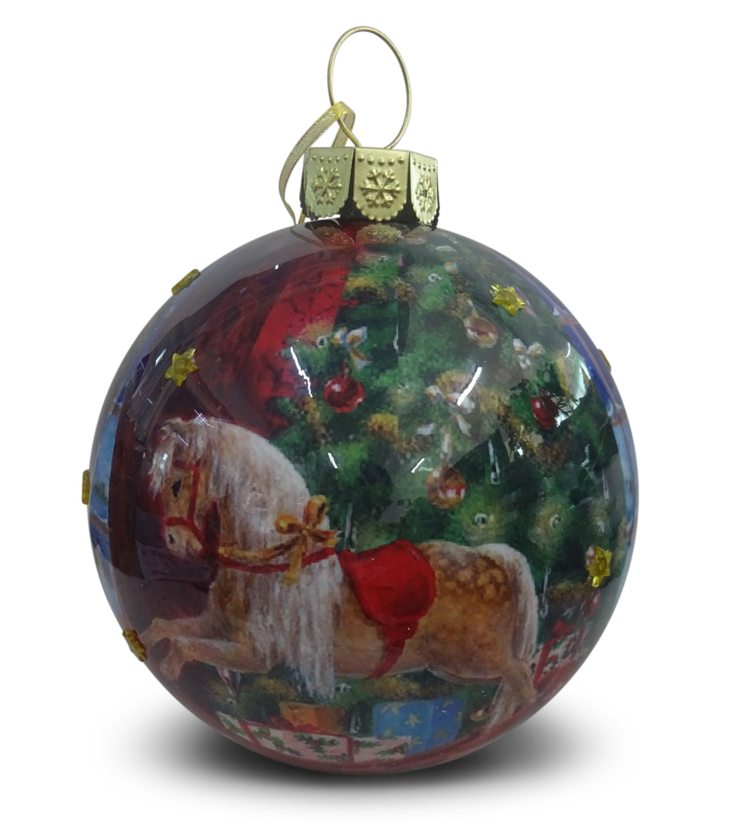 15cm Light Up Gloss Ball - Rocking Horse