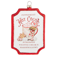 Load image into Gallery viewer, RAZ- Hot Cocoa Sign Hanging Ornament
