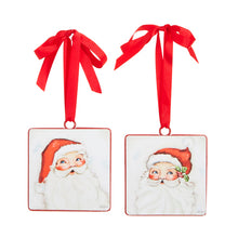 Load image into Gallery viewer, Raz- Metal Santa Hanging Ornament - 2 Assorted
