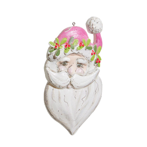 RAZ - Pink Santa Ornament
