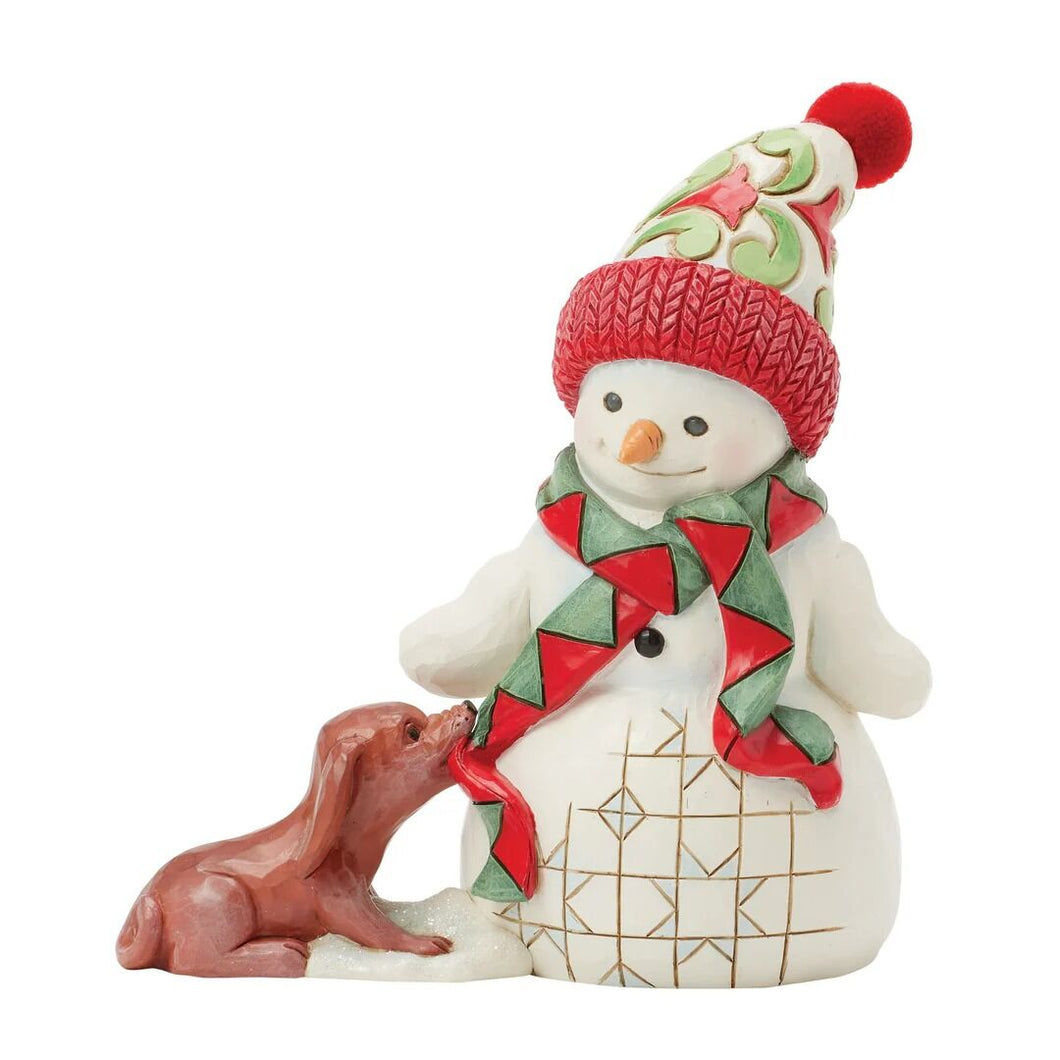 Jim Shore - Pint Sized Snowman with Dog & Scarf