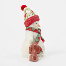 Load image into Gallery viewer, Jim Shore - Pint Sized Snowman with Dog &amp; Scarf
