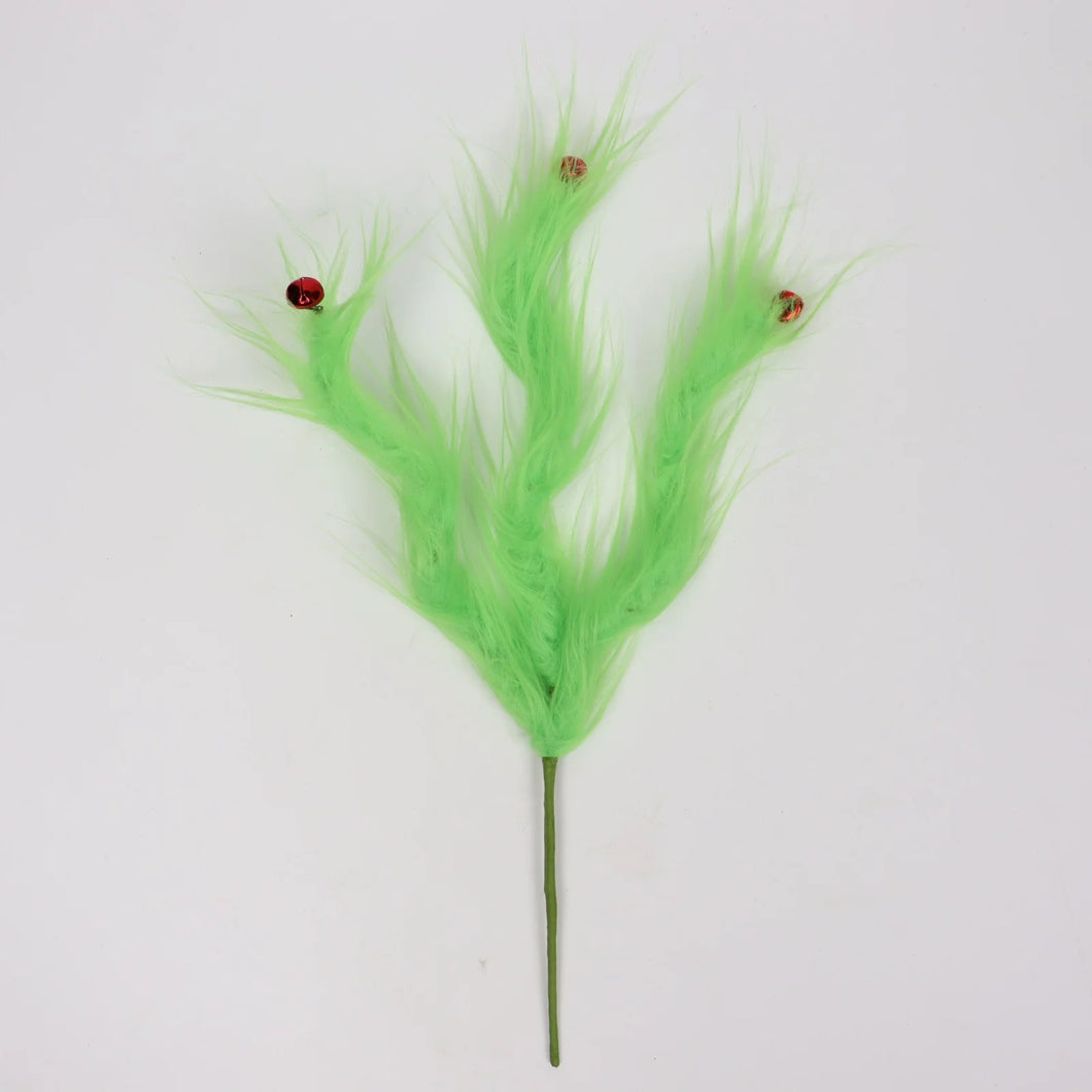 Green Furry Grinch Wavy Pick