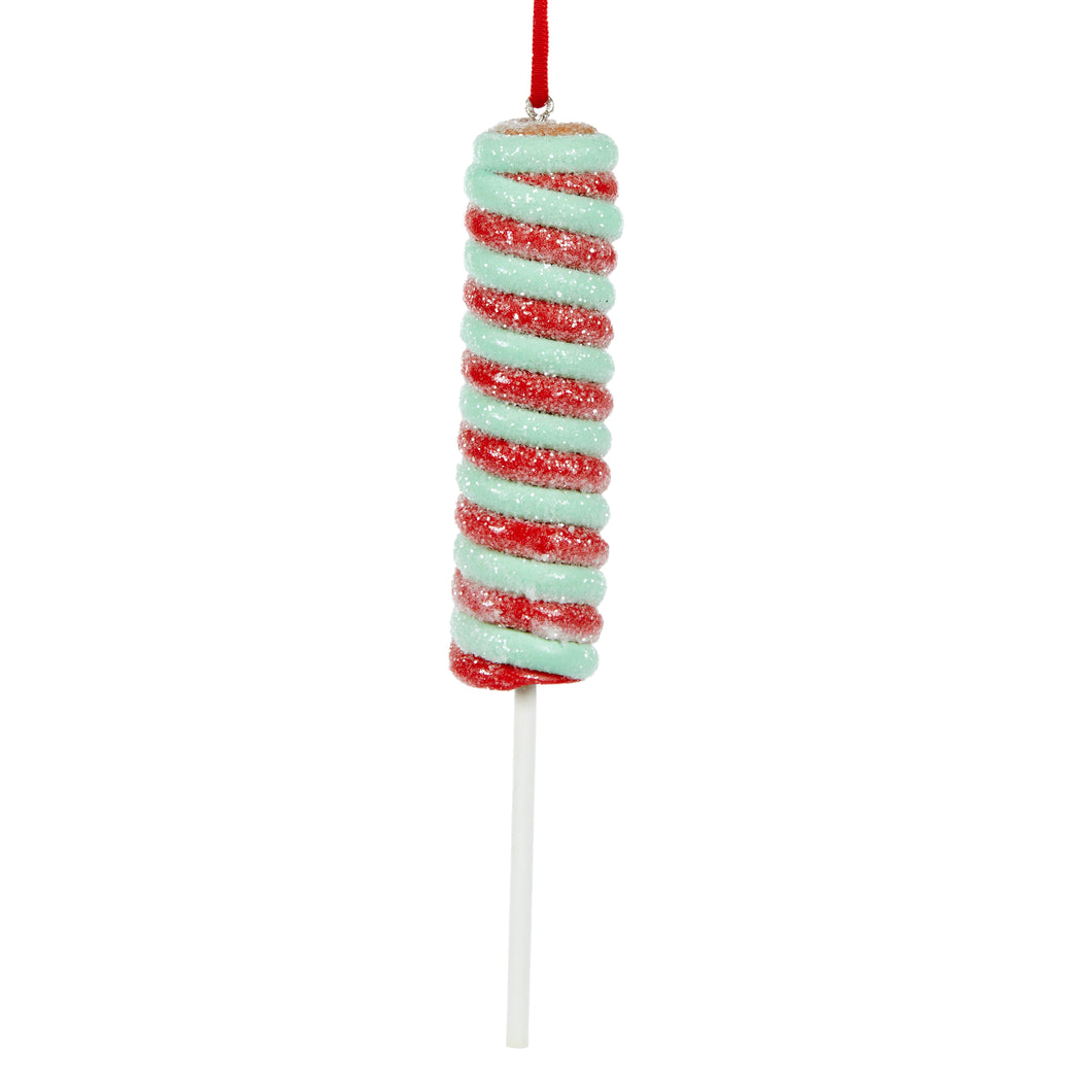 Red and Green Twisted Icypole Hanging Ornament