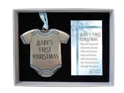 Baby's First Christmas Ornament Blue