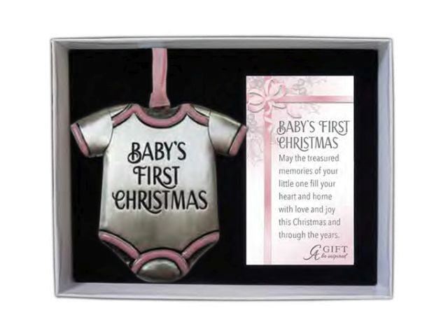Baby's First Christmas Ornament Pink