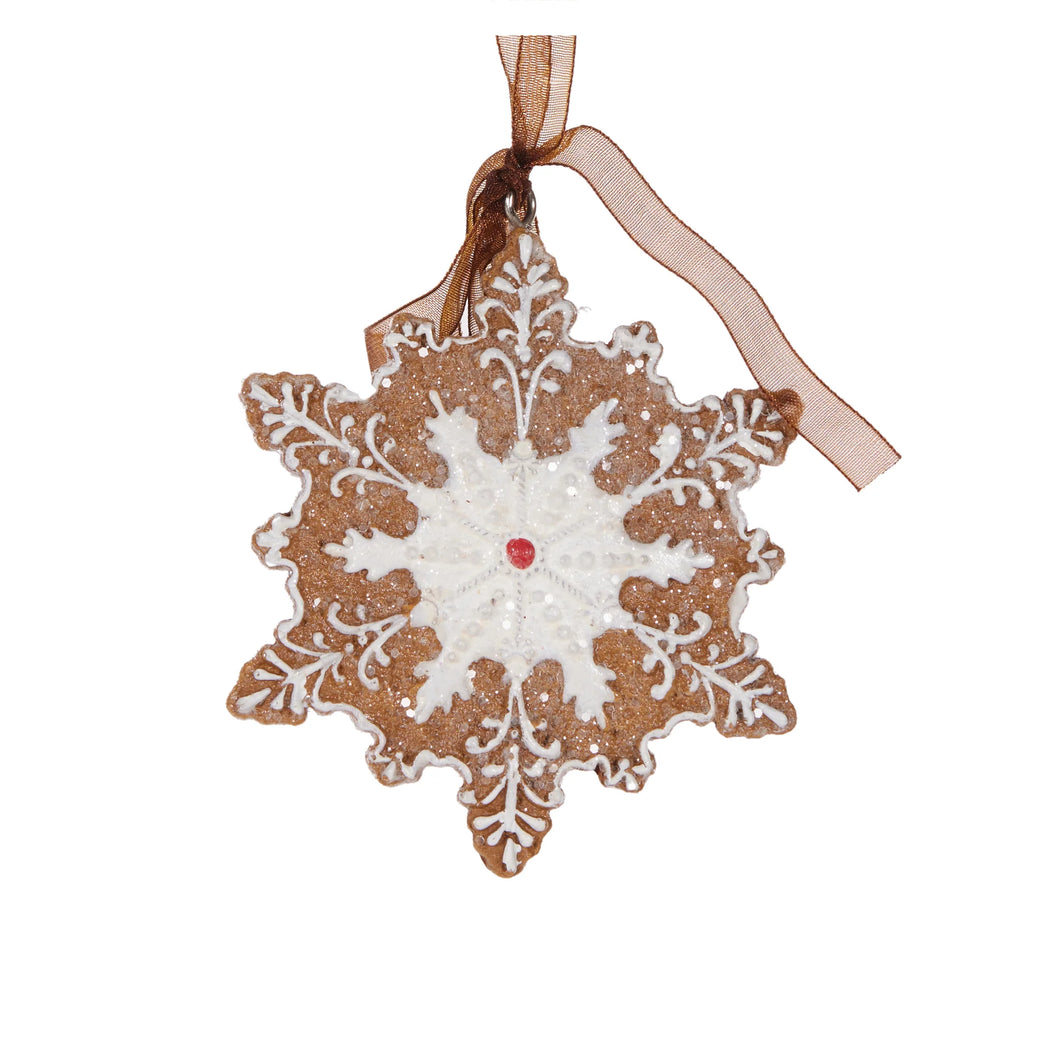 Piped gingerbread Snowflake Hanging Ornament