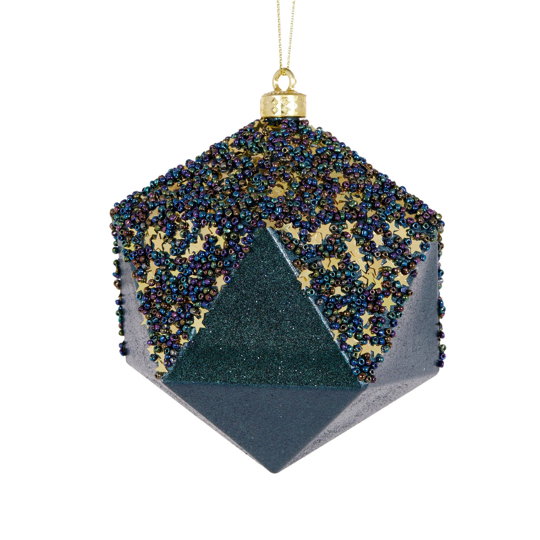 Midnight Blue Geometric Bauble