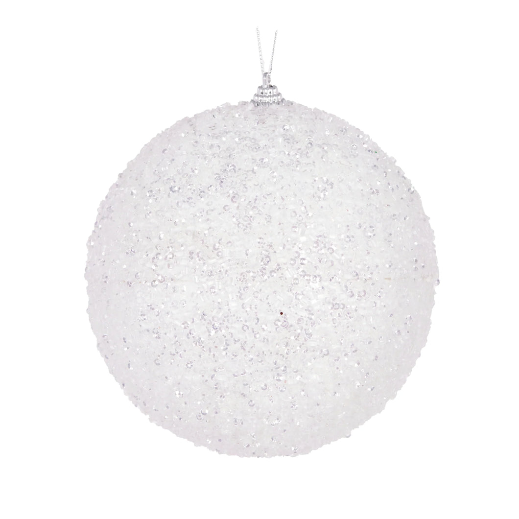 XL White Crystal Bauble