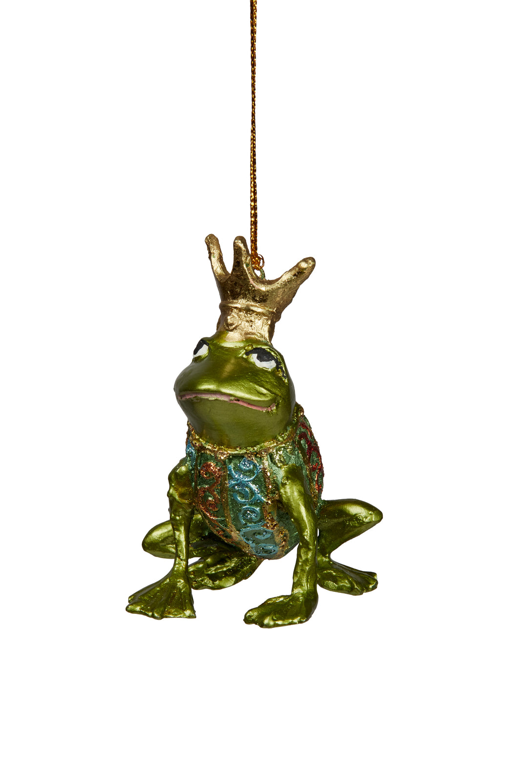 Hand Sculpted Frog King Hanging Decoration