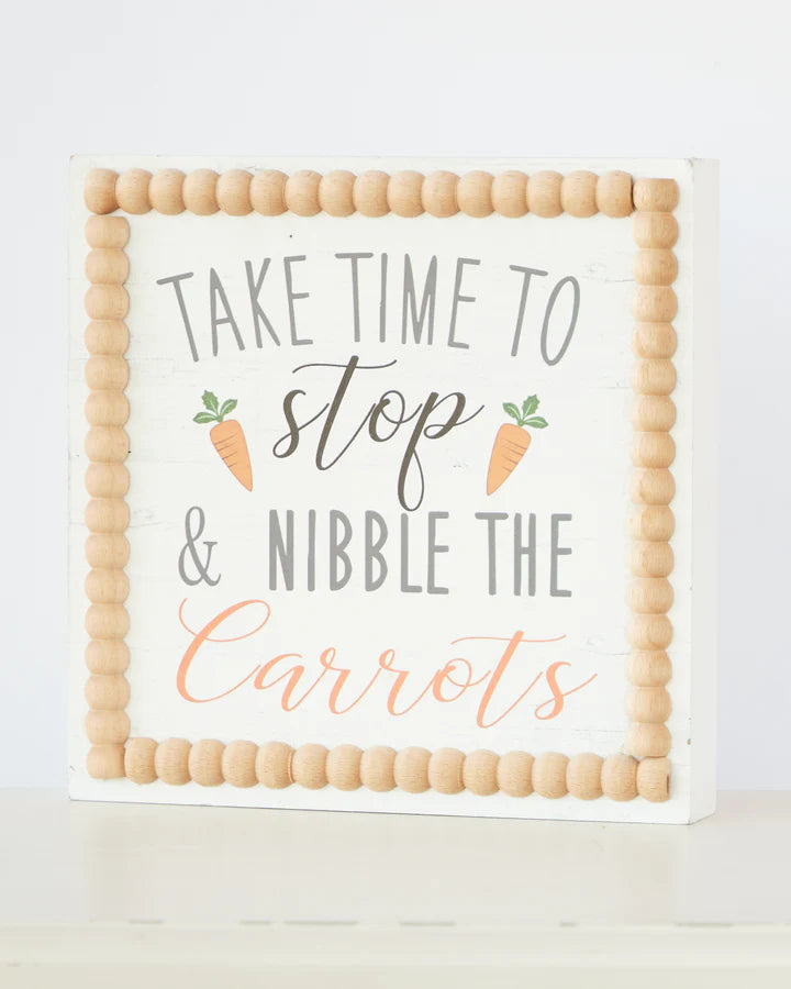 Nibble The Carrots Easter Sign