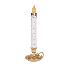 Load image into Gallery viewer, Light Up White And Gold Polka Dot Candle Stick
