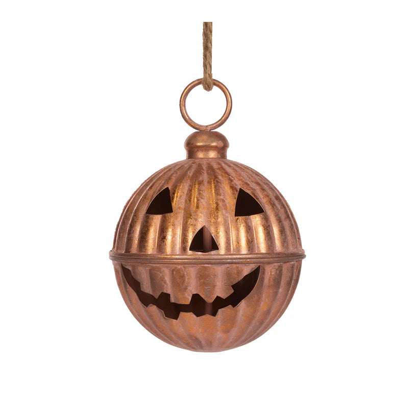 20cm Ribbed Jack-O-Lantern Bell