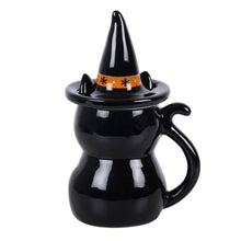 Load image into Gallery viewer, Frightful Folk Black Cat Lidded Mug
