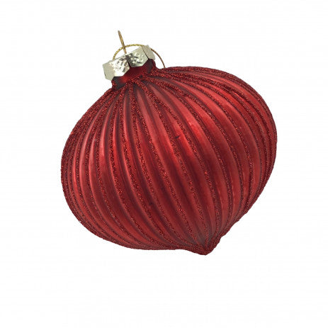 Red Striped Onion Bauble