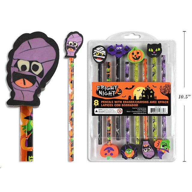 Set of 8 Halloween Pencils