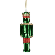 Load image into Gallery viewer, Green Nutcracker Hanging Ornament
