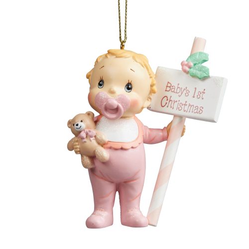 Baby's 1st Christmas Hanging Decoration- Pink