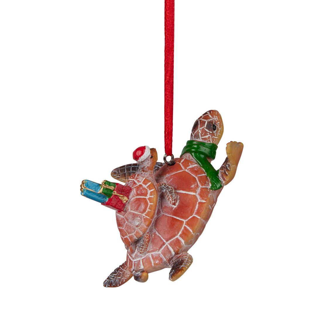 Sea Turtle with Hatchling Hanging Decoration