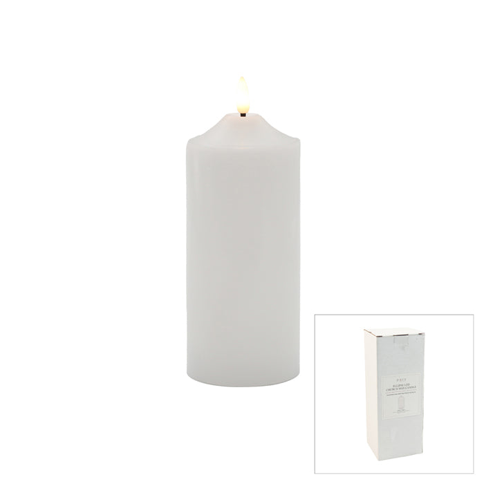 LED White Church Candle Medium