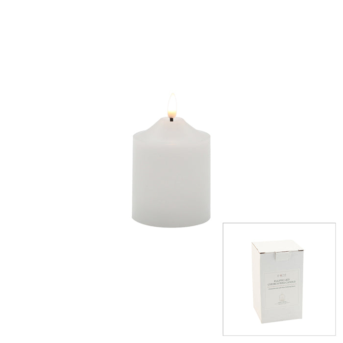 LED White Church Candle Large