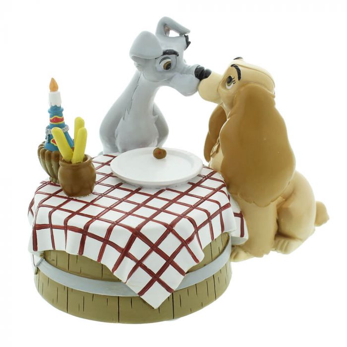 Lady and The Tramp Picnic Table 'LOVE' Figurine