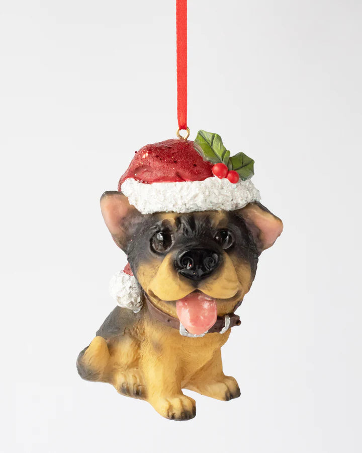 Puppy Dogs Wearing Santa Hats - 4 Assorted