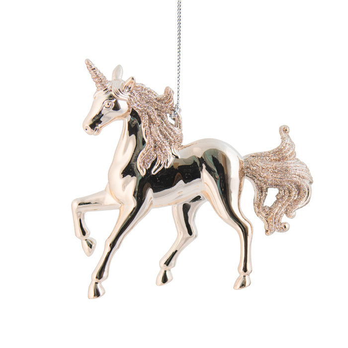 Rose Gold Hanging Unicorn Decoration