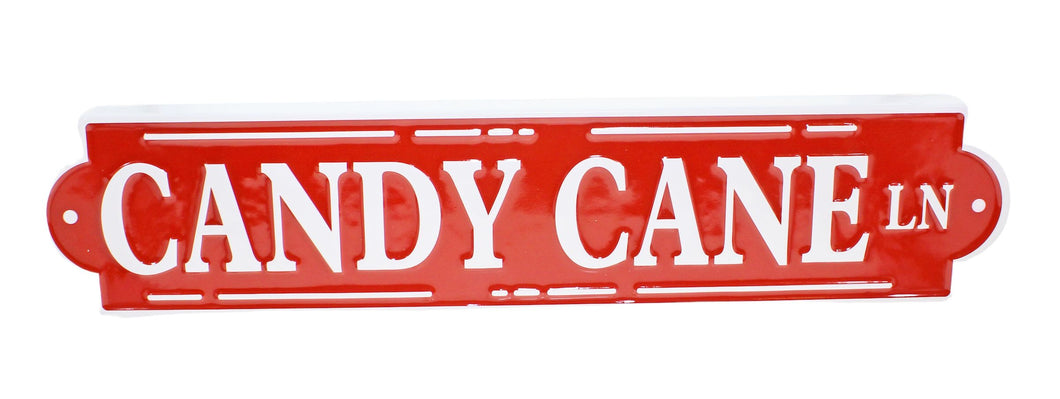 Candy Cane Lane Sign