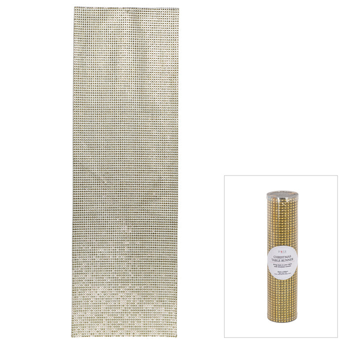 Diamante Gold Table Runner