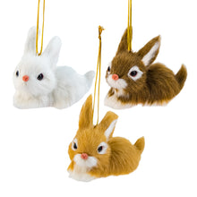 Load image into Gallery viewer, Faux Fur Hanging Rabbit Decoration - 3 Assorted.
