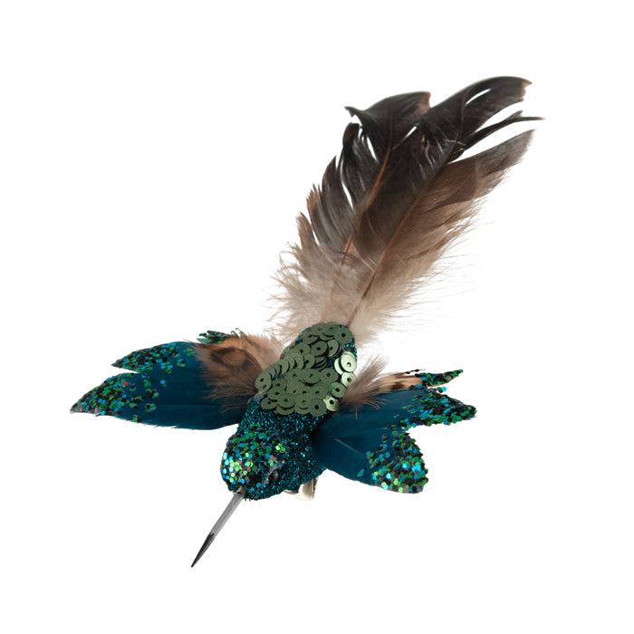 Emerald Green Clip On Hummingbird