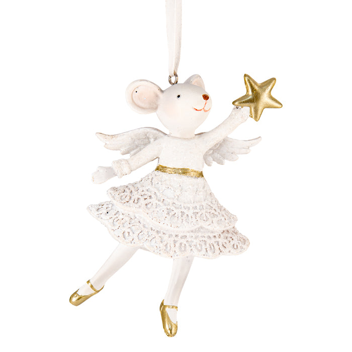 Ballerina Mouse Hanging Ornament