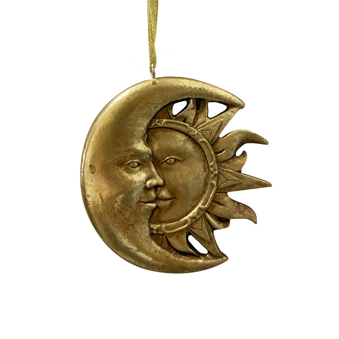 Gold Sun And Moon Hanging Decoration