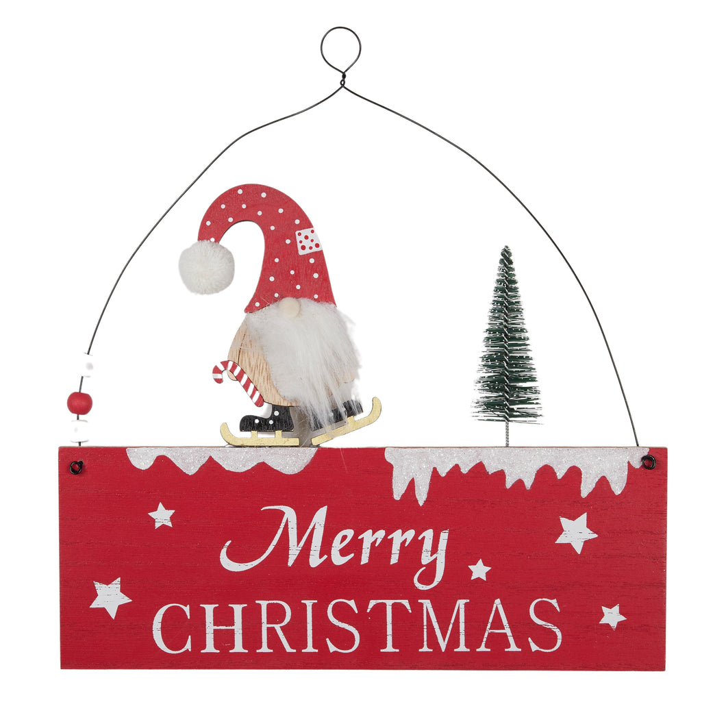 Merry Christmas Wooden Hanging Sign
