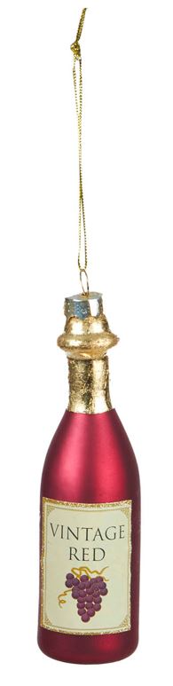 Glass Wine Bottle Hanging Ornament