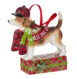 RAZ Classic Carols- Best Dog Hanging Ornaments