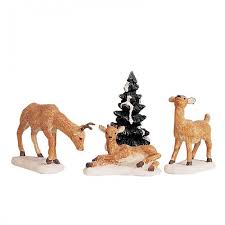 LEMAX Dad And Fawns, Set Of 4