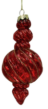 Load image into Gallery viewer, Red and Gold Glass Finial Ornament - 3 Assorted
