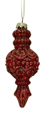 Load image into Gallery viewer, Red and Gold Glass Finial Ornament - 3 Assorted
