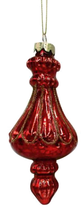 Load image into Gallery viewer, Red and Gold Glass Finial Ornament - 3 Assorted
