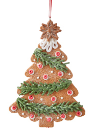 RAZ Holiday Gingerbread Hanging Ornament - 4 Assorted