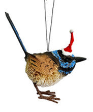 Load image into Gallery viewer, Hanging Blue Wren Ornament
